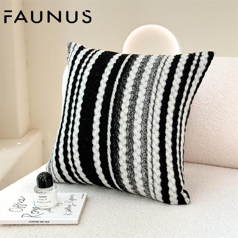 INS Zebra Print Throw Pillow Cover, Luxury French Style Cushion Cover for Sofa Couch Bed, Chic Home Decor,2pcs