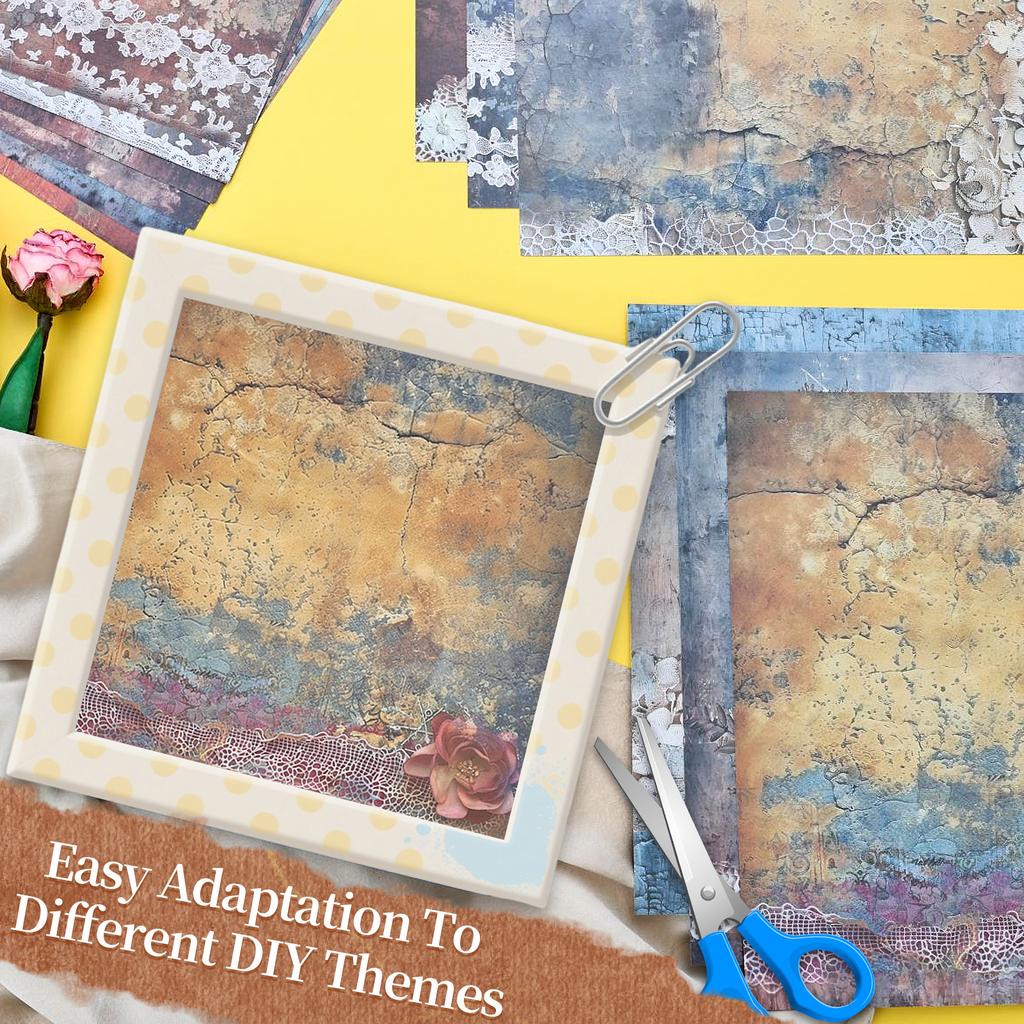 24/48Pcs Double Sided Scrapbook Paper DIY Handmade Collage Decorative Background Paper Journaling Background Decoration 12x12In