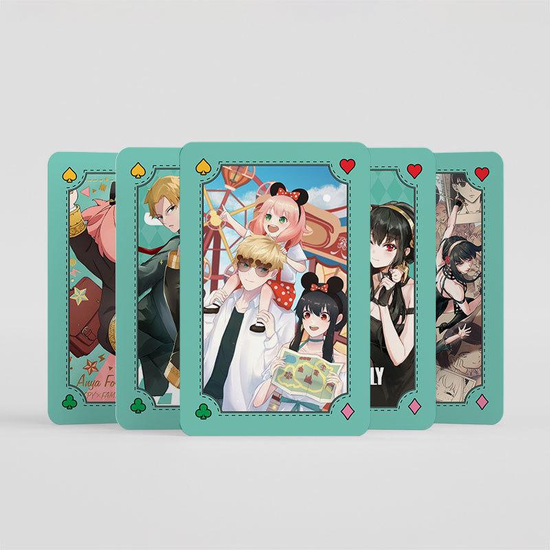 Anime Poker Spielzeug SPY×Family Spielkarten Anya Loid Forger Cosplay Hardcover Sammlung Geschenk