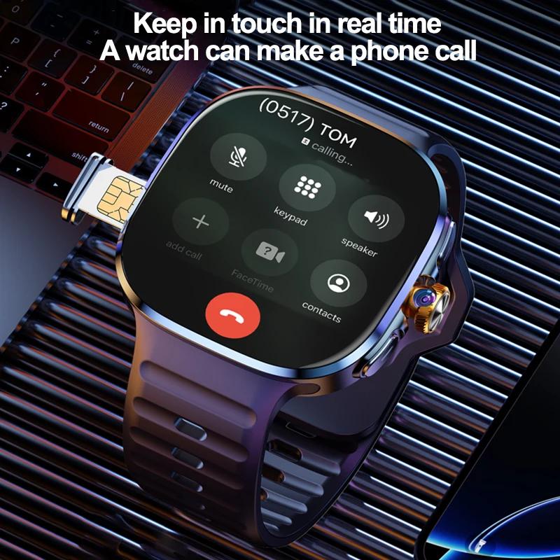 4G Full Network Smart Watch Mens 2.40 Inch Big Screen Video Call 16GB+256GB RAM 2100mAh Google Play WIFI GPS Sim Card Smartwatch