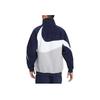 Nike Sportswear Swoosh Fashion Comfortable Soft Reversible Collar Fleece Jacket Men Jackets Deep-Navy White Team-Blue-Grey BQ6546-411