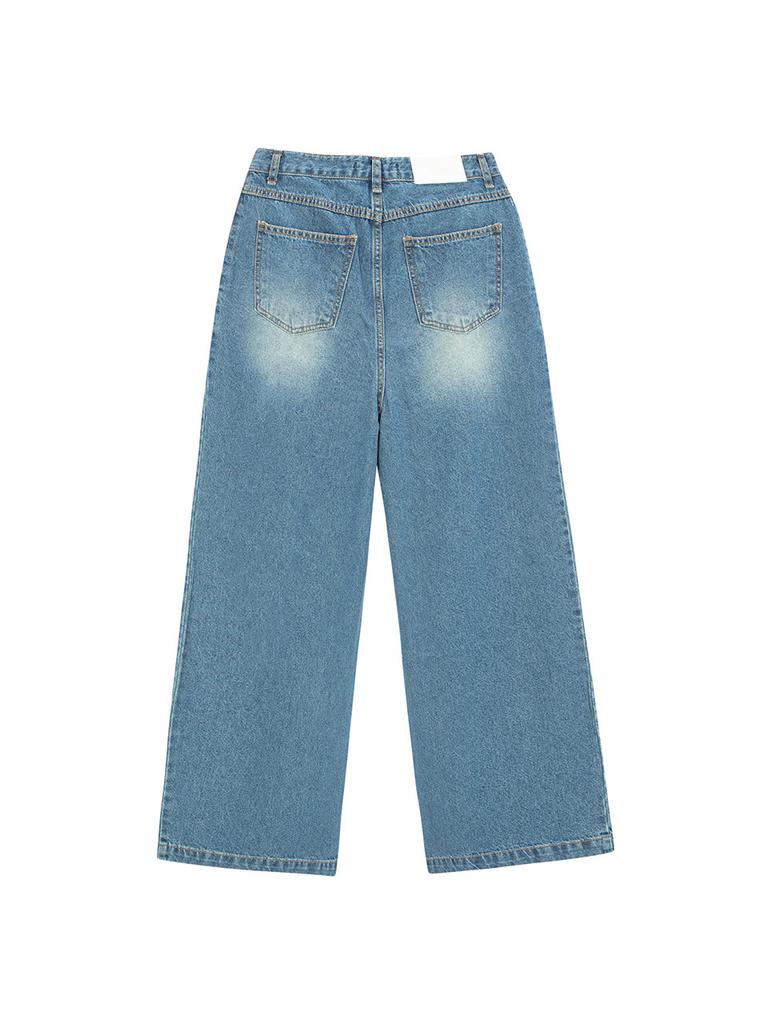 SALAD BAGUNI Highlight Washing Wide Jeans - Vintage Blue