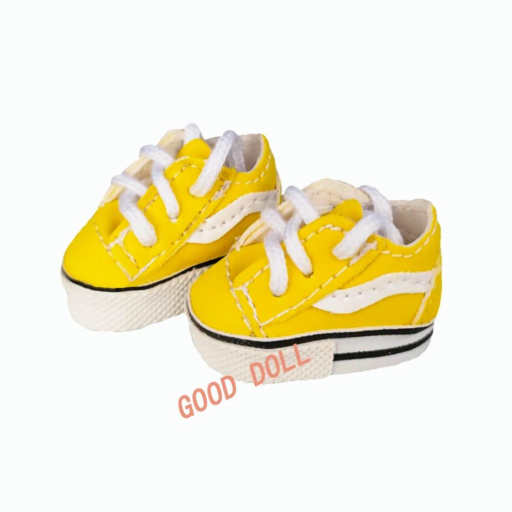 Labubu  Shoes (4*1.8cm) Doll Sneakers ,for 17cm Macaron Plush and 15cm EXO Cotton Doll and 1/6 BJD Doll Clothes Shoe Accessoires