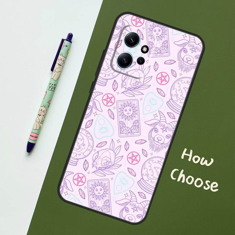 Carcasă de telefon cu motive gotice pastelate pentru Xiaomi Redmi Note 12 11 10 8 9 Pro 9S 10S 11S 12S, pentru Redmi 12 9C 10C 12C