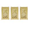 3set Pen Holder Golden Appearance Electroplating Quadrate Educational DIY Assembly Office Pen