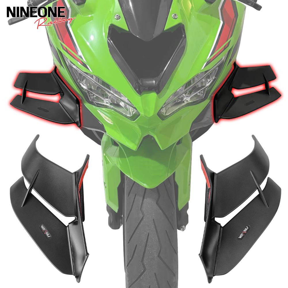 ZX4R Side Winglet Motorbike Side Spoiler Front Fairing Aerodynamic Fixed Winglets Air Deflector Wing For KAWASAKI ZX-4R 4RR ZX25
