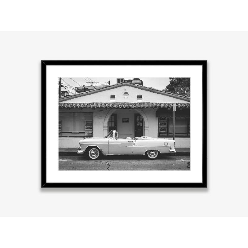 

Черно-белый постер классического роскошного автомобиля Ford Mustang, холст, принт, настенное искусство, картина для декора гостиной, магазина 21cm×30cm NoFrame