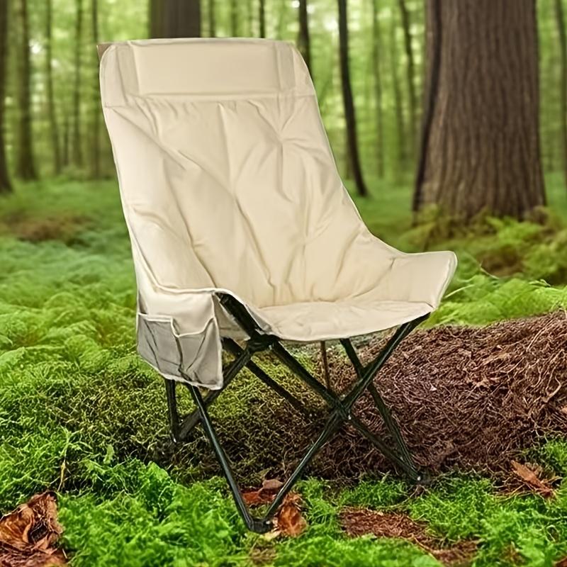 

High-Back Moon Chair with Thick Padding | Portable Folding Camping Chair for Adults, Stadium Events & Festivals | Pearl слоновая кость