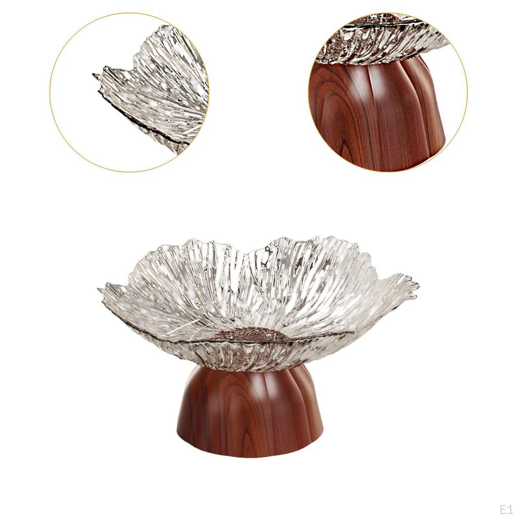 Fußschale Obstschale Lebensmittel Snack Aufbewahrungstablett mit Sockel Einfacher Mehrzweckteller Dekorativ