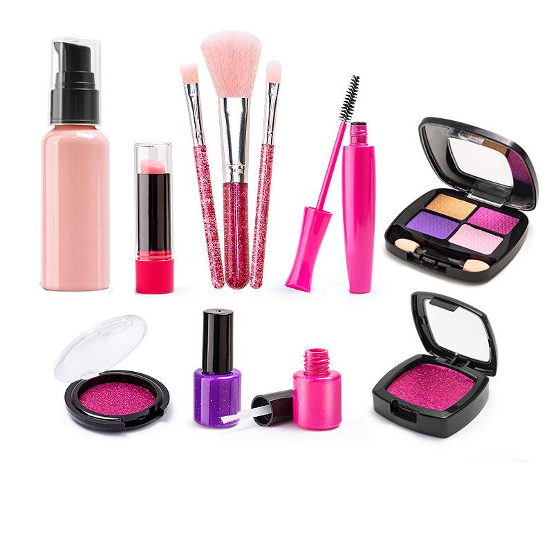 Pigmentfreies Kinderschminkset: Lippenstift, Puder, Lidschatten, Accessoires