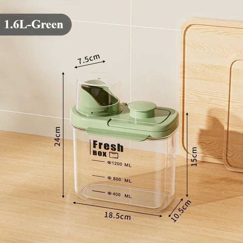 Food Sealed Jar Cereals Storage Containers Kitchen Tools High-Capacity Dispenser Tank Airtight Rice Moisture-Proof Grains Box 4198₽