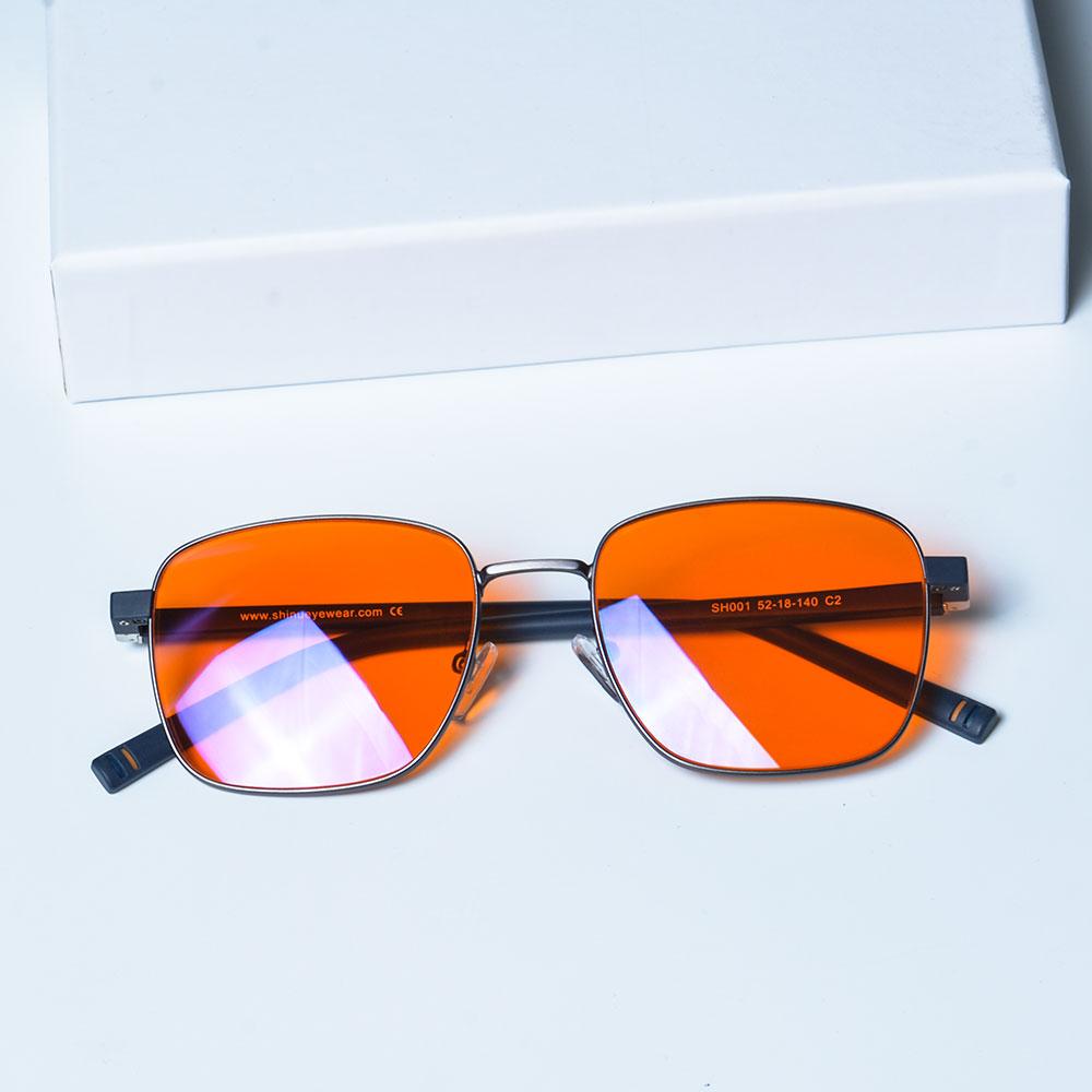 Shinu Men Blue Light Computer Glasses Orange Lens Blue Light Glasses Gaming Birthday Gift For Husband