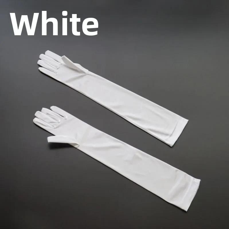 Extra Length Satin Gloves Elongated Gowns Satin Wedding Performance Prom Gloves Apparel Accessories Etiquette Gloves