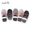 Arnold Palmer Women's Cushioned Footies 5-Pair Set Non-slip Fine Stitch Diagonal Pile Fake Socks Sleeping Footies Anti-slip