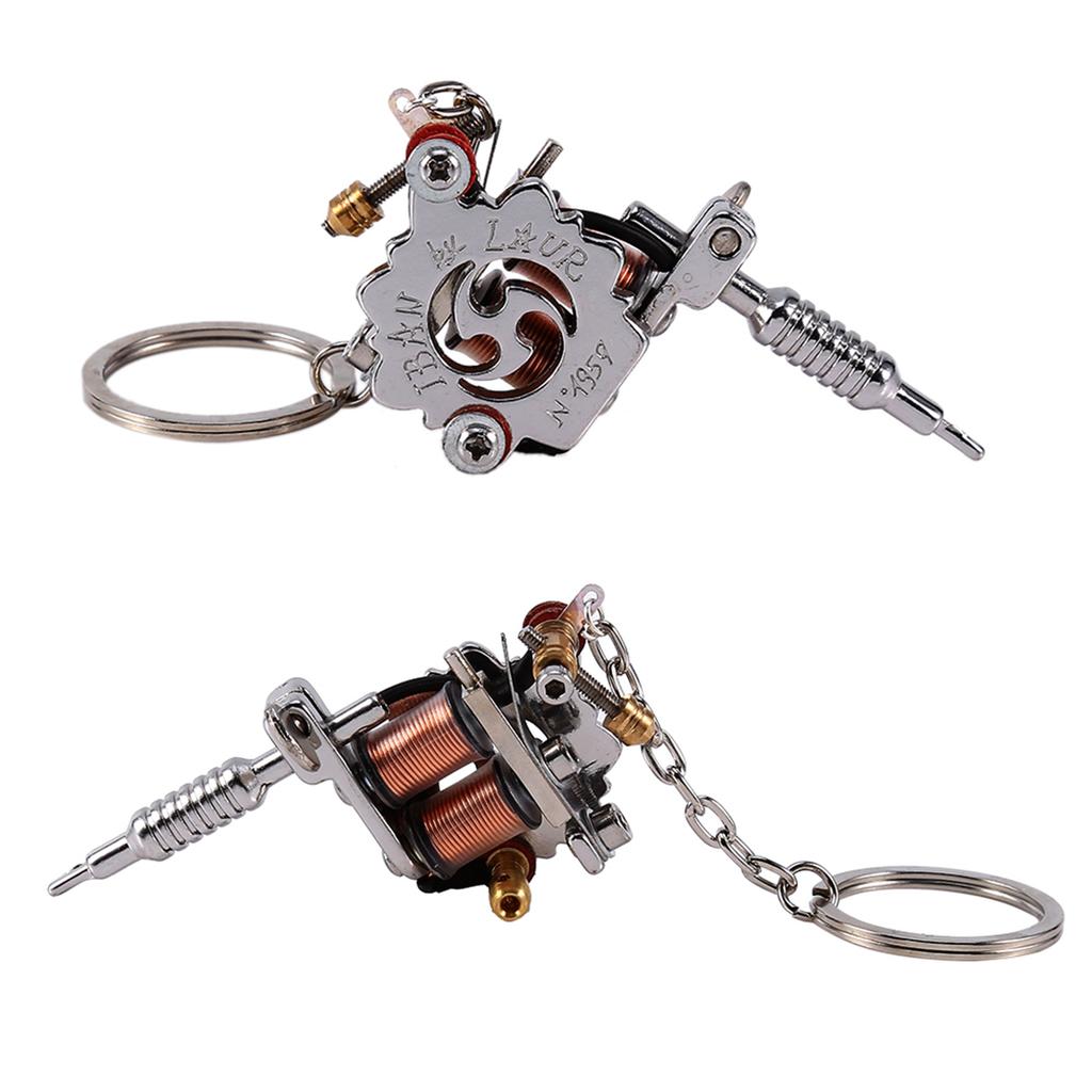 Metal Durable Lightweight Mini Tattoo Machine Unique Keychain Tattoo Machine Pendant Ornament Gift Microblading Pen
