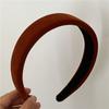 Vintage Velvet Headband Wide Cross Thin Padded Hairband Plain Color Headbands Simple Daily Women Hair Accessories