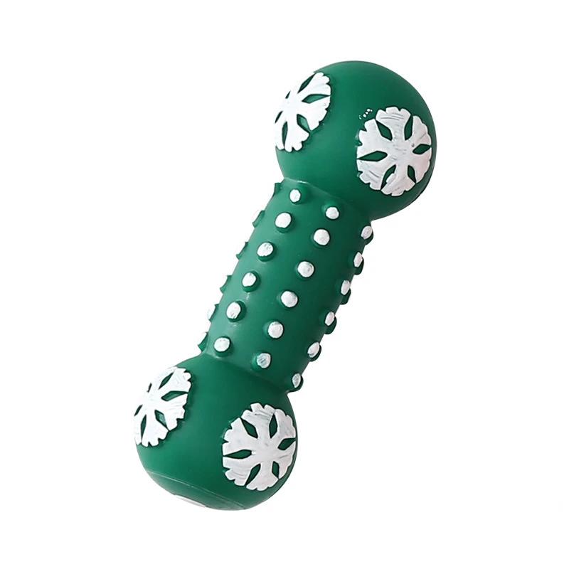 Interactive Christmas Dog Toys Squeeze Squeaky Toy Christmas Tree Elk Santa Chew Squeaker Teething Rubber Toys For Dogs