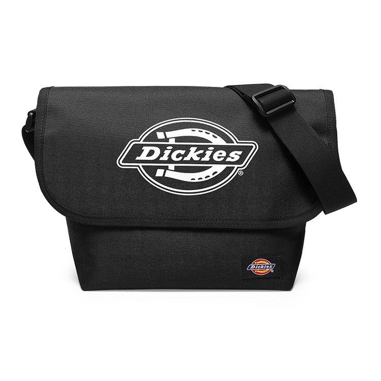 Dickies Logo Reversed Color Print Street Style Versatile Sports Trend Polyester Messenger Shoulder Crossbody Bag Unisex bags Black 192U90LBB03BK02