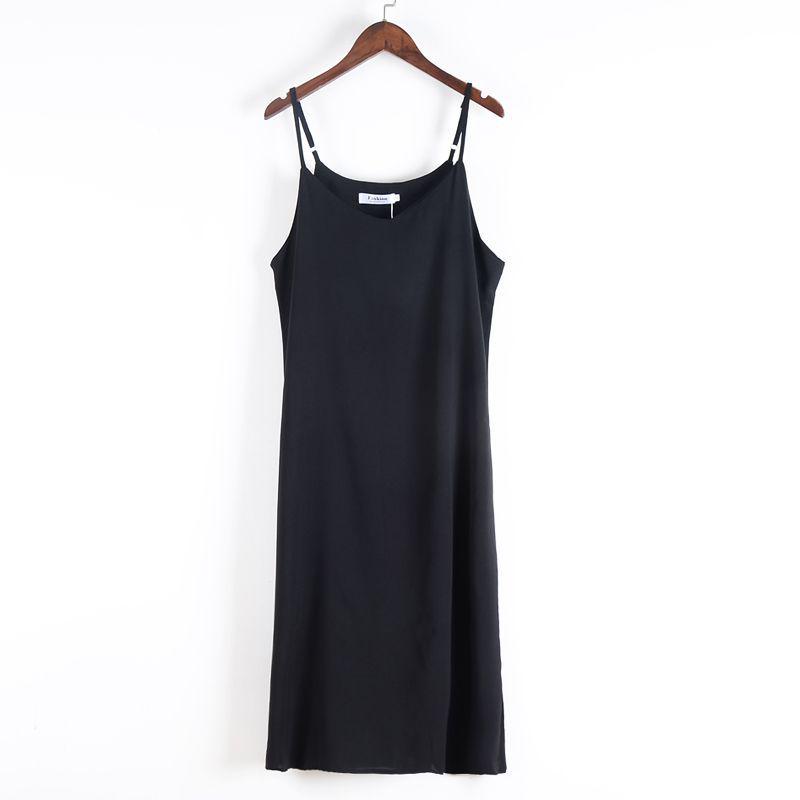 Sleeveless Chiffon A-Line Dress - Women's Knee-Length Solid Color Skirt for Summer Commutes