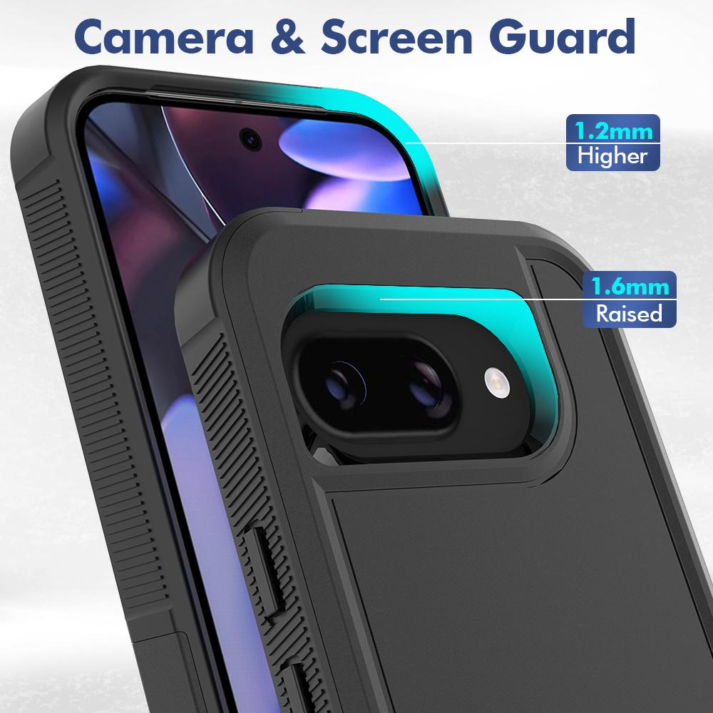 Defend Armor Shockproof Case for Google Pixel Fold 9ProXL 9 8 7 Pro 9A 8A 7A 6A 5G Luxury Matte Military Grade Shockproof Cover