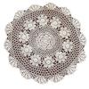 White Round Crochet Table Cloth Handmade Lace Tablecloth Vintage Hand Tablecloth Crochet White Beige Color Tablewear