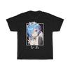 T-shirt ReZero Rem V2 Streetwear Anime Waifu Emilia Ram T-shirt Unisexe