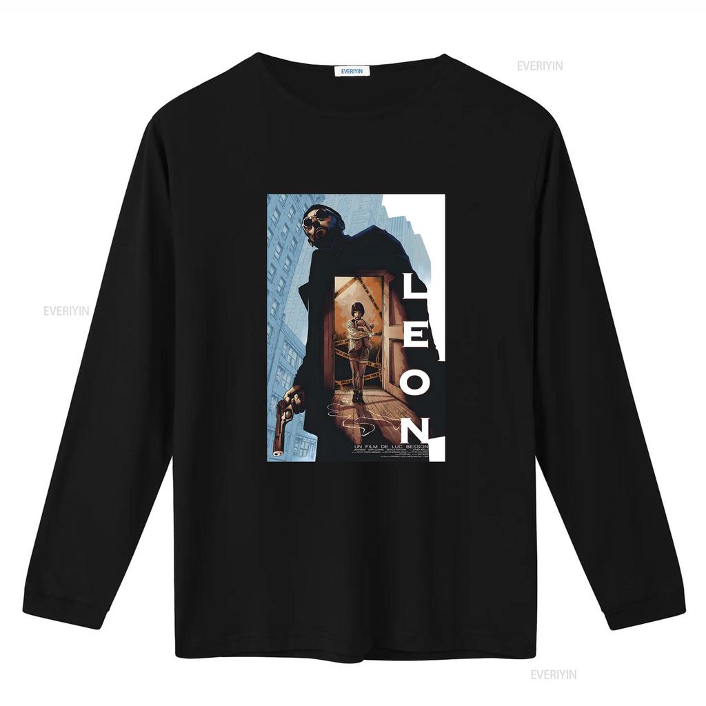 Leon The Professional Jean Reno Film T Shirt Baggy Boyfriend 2185 Vintage Washed Versatile Homme Casual Streetwear Fashion