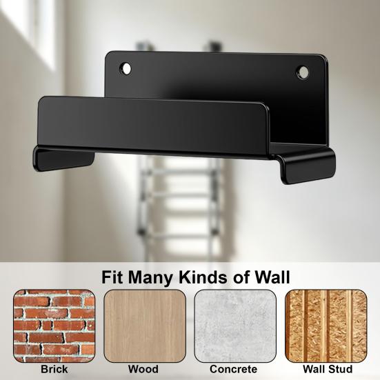 Telescopic Ladder Storage Rack Wall Mounted Hooks Steel with Protective Coating Ladder Hooks for Garage Organization