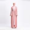 Women Openwork Embroi Long Dress Robe Open Abaya Cardigan Muslim Dubai Robe Gown
