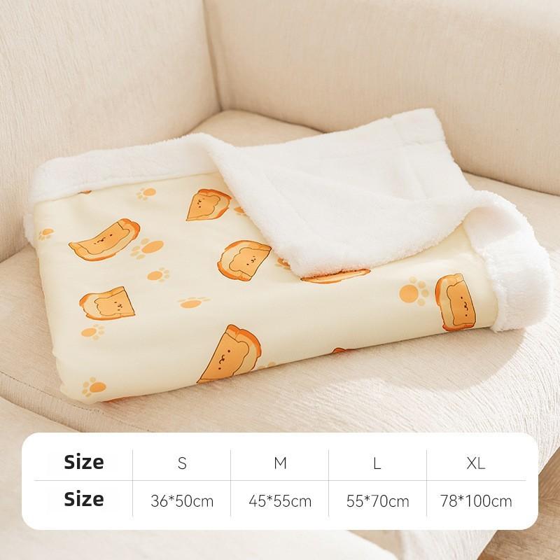 Kalınlaştırılmış Kuzu Yünü Sonbahar ve Kış Köpek Sevimli Ayı Çizgi Film Evcil Hayvan Battaniyesi Kedi Yorgan Yastık Oyuncak Ayı Battaniyesi