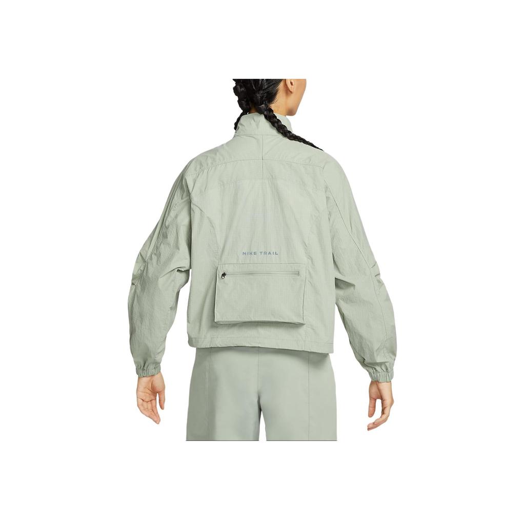 Nike Trail Outdoor Workwear Water-Resistant Breathable Sun Protection Running Jacket Women Jacket Horizon-Green Coastal-Blue FN5926370