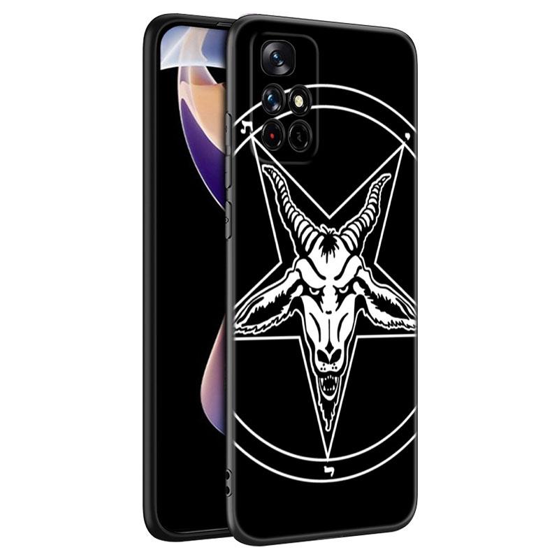 Pentagram 666 Demonic Satanic Black Silicone Phone Case For Xiaomi Redmi Note 10 11 11S 12 13 4G 8 9 11T Pro 5G + 8T 9S 10S 12S