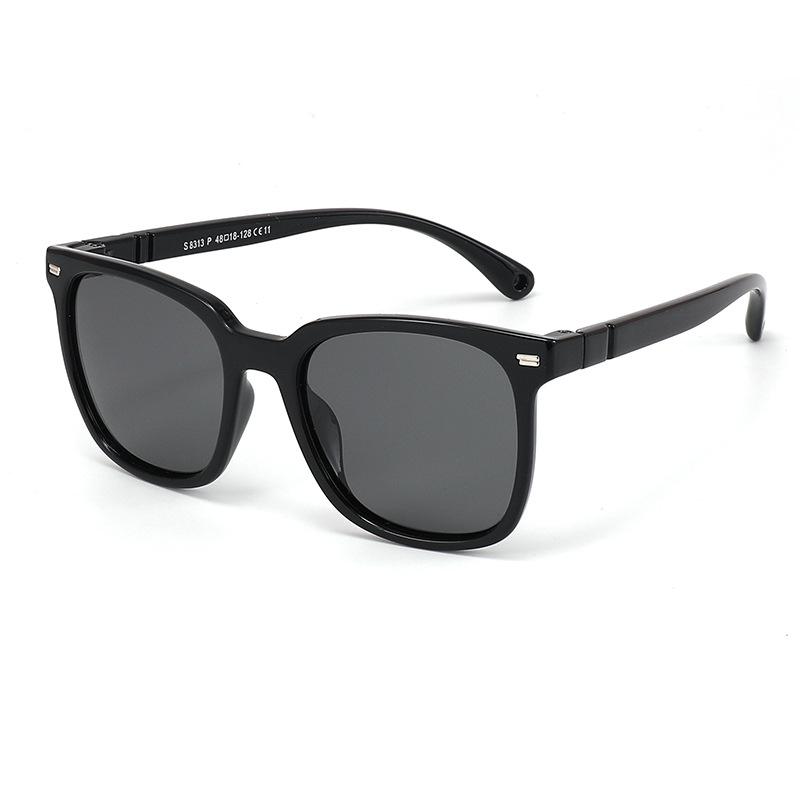

Summer Polarized Childrens Sunglasses Full Frame Style Outdoor Uv Protection чёрный