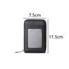 Accordion Card Holder Waterproof Zippered Business Card Organizer Portable Mini Wallet for Office Business Trips