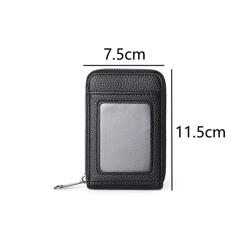 Accordion Card Holder Waterproof Zippered Business Card Organizer Portable Mini Wallet for Office Business Trips