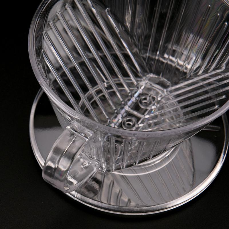 Průhledný kávový filtr šálek kužel kapací dripper výrobník držák plastový opakovaně použitelný