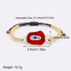 Nidin New Creative Design Evil Eye Charm Chain Bracelets Adjustable 7 Colors For Women Birthday Party Jewelry Accessories Gifts