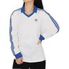 Adidas Originals Striped Logo Embroidered Pullover Long Sleeve T-Shirt Women Tops White IR6100