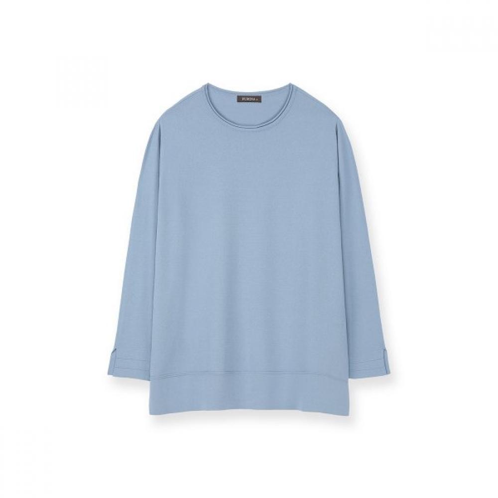 Furina Basic KniT Pullover T shirT Rudy Rayon Span Blue/S (85)