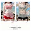 Pure desire wind beach bikini three-piece women's mesh sunscreen blouse split swimsuit seaside vacation babes swimsuit