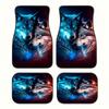 4pcs Car Floor Mats  Cool Wolf Printed Car Mats  Automotive Decorative Additions  Front And Rear Seat Mats