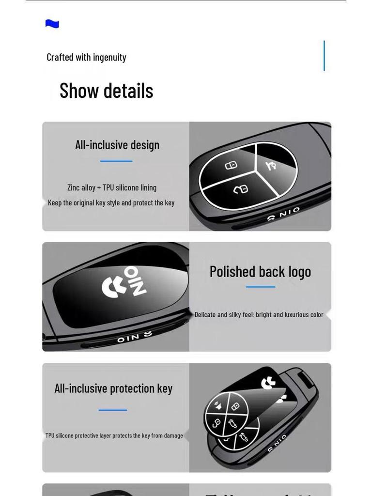 NIO ET9/ES8 Key Case - Protective Shell for Car Remote Control 2025/2026 Model.