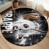 Kylian Mbappe Round Area Rug,Carpet Rug for Living Room Bedroom Sofa Playroom Decor,Non-slip Floor Mat