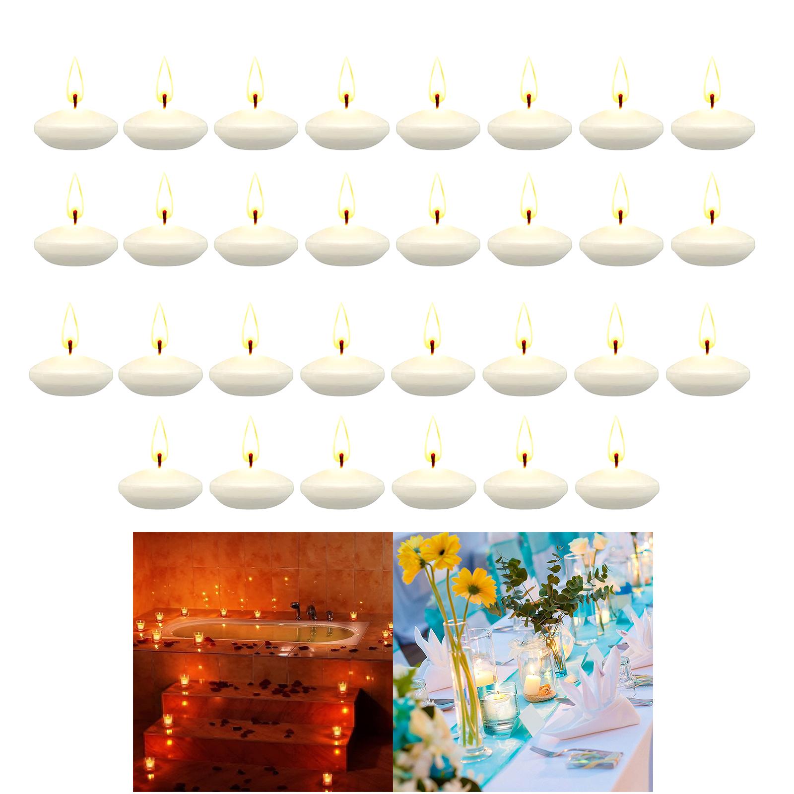 

30x Flameless Unscented Floating Candles Home Decoration Small Romantic Party Supplies for Engagement Festival Dinners Halloween