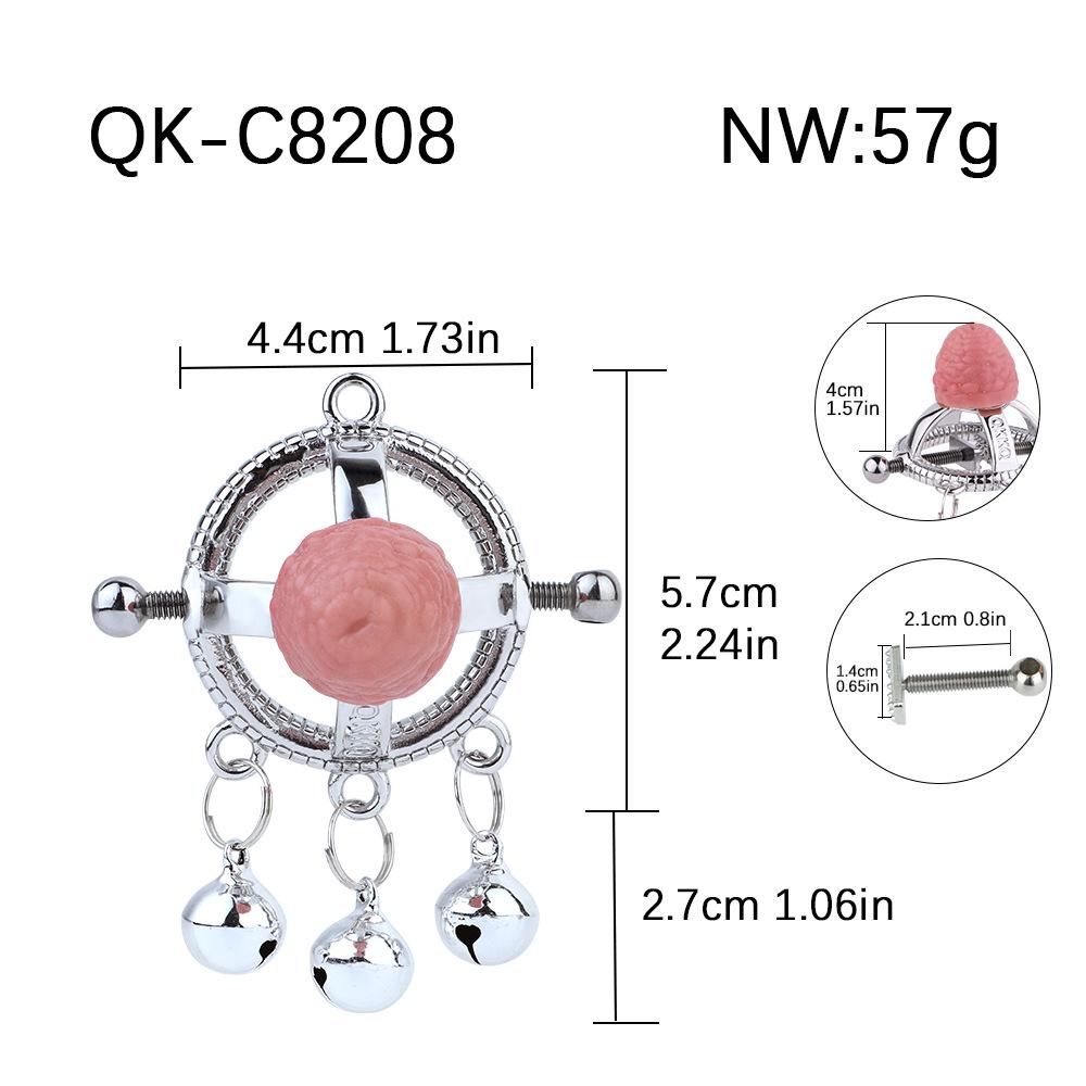 Metal Restraint Nipple Clamps - Erotic Adult Flirting Toy
