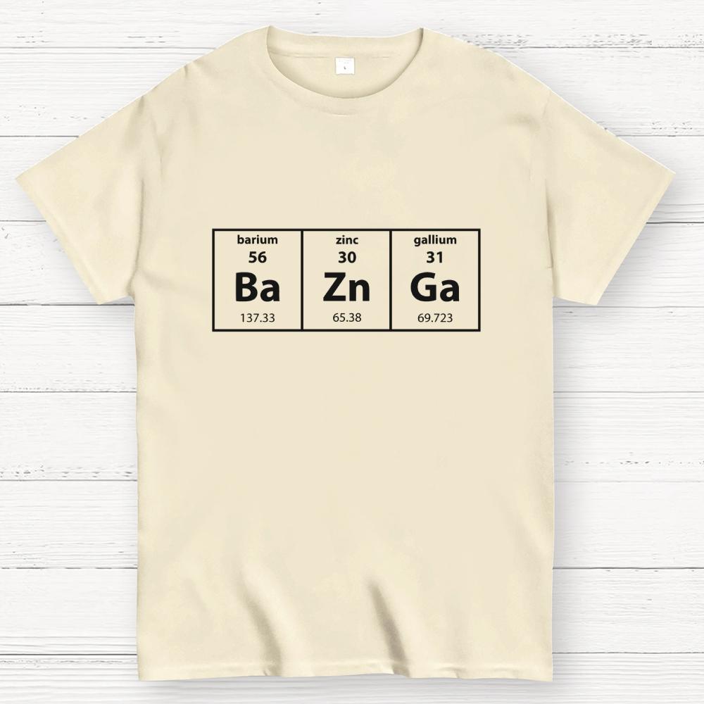 Baznga Periodic Table Cotton Casual Cool Loose T-Shirt