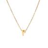 Elegant 18K Gold Titanium Letter Pendant Necklace - Durable and Versatile Clavicle Chain