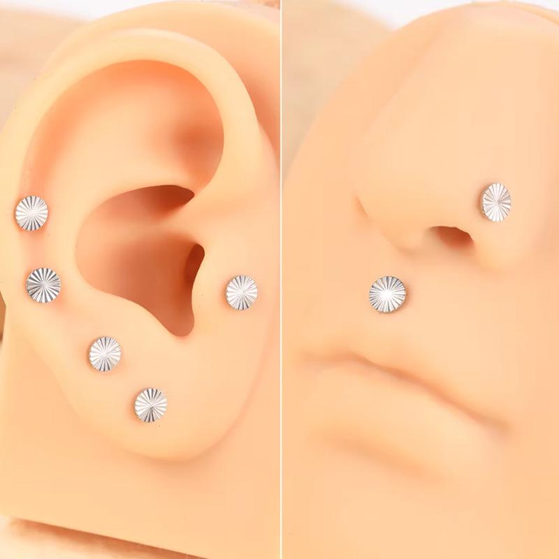 Titanium Heart Drop G23 Piercing Jewelry - Versatile Internal Thread Ear & Lip Stud