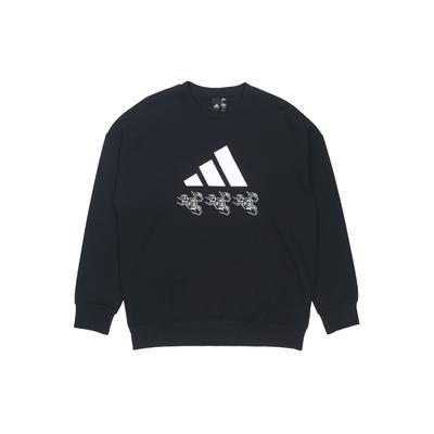 Logo Print Pullover Sweatshirt Men Tops Black GM4446