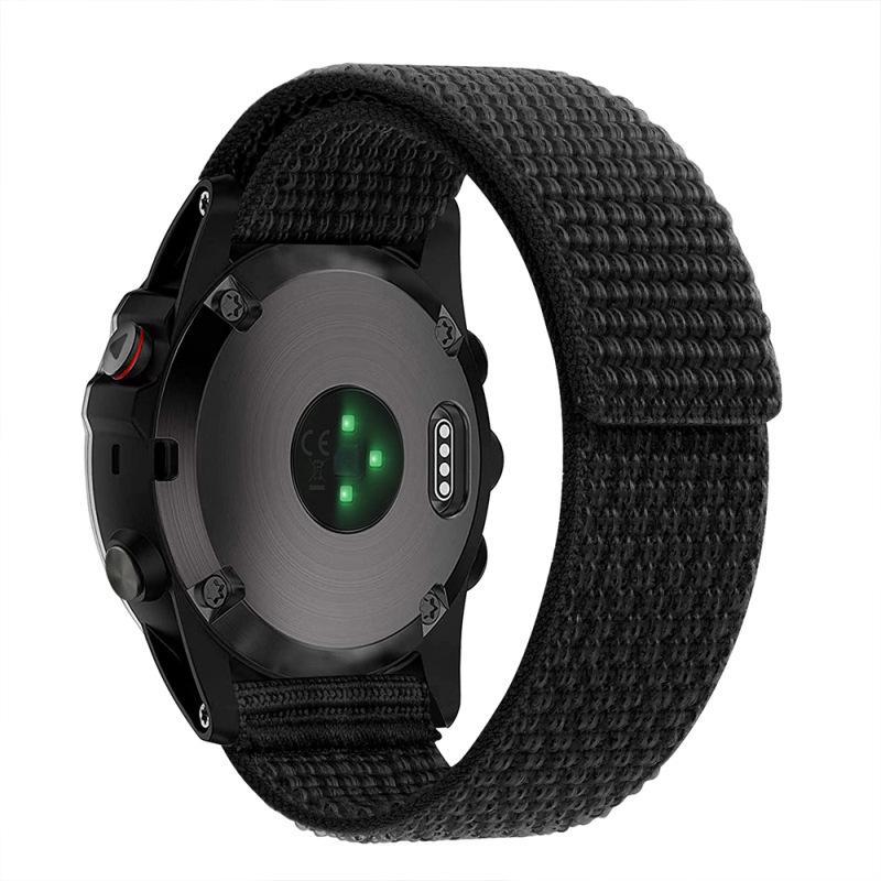 

Нейлоновый ремешок-петля с липучкой для Garmin Fenix 7X/Mk2i - Tai Tie Shi 7 Pro 26mm чёрный
